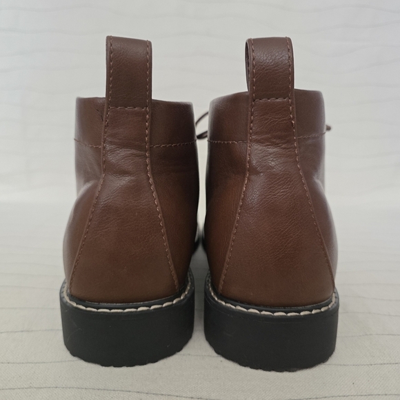 GUESS Mens Faux Leather Brown Ankle Dress Boots Shoes GMTINLY-R Size 8.5 NEW
